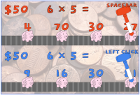image link to the piggy bank smashing multiplication  game  app